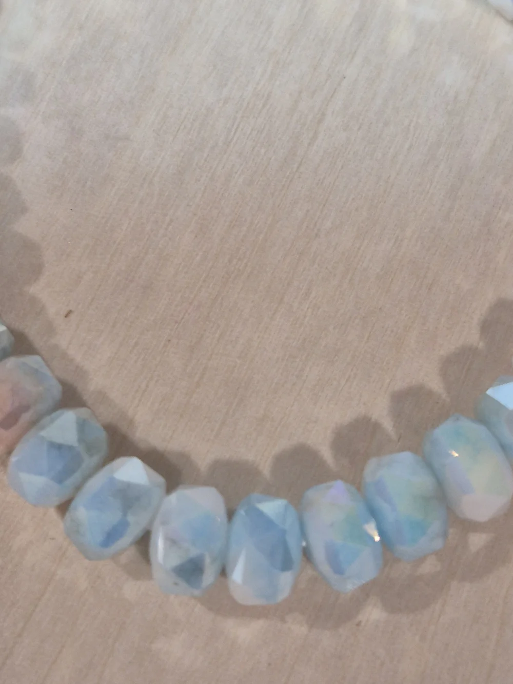 🩷💜NEW🩷💜 PRETTY!! Faceted MOSS AGATE With MOONSTONE Mix Stretch Bracelet